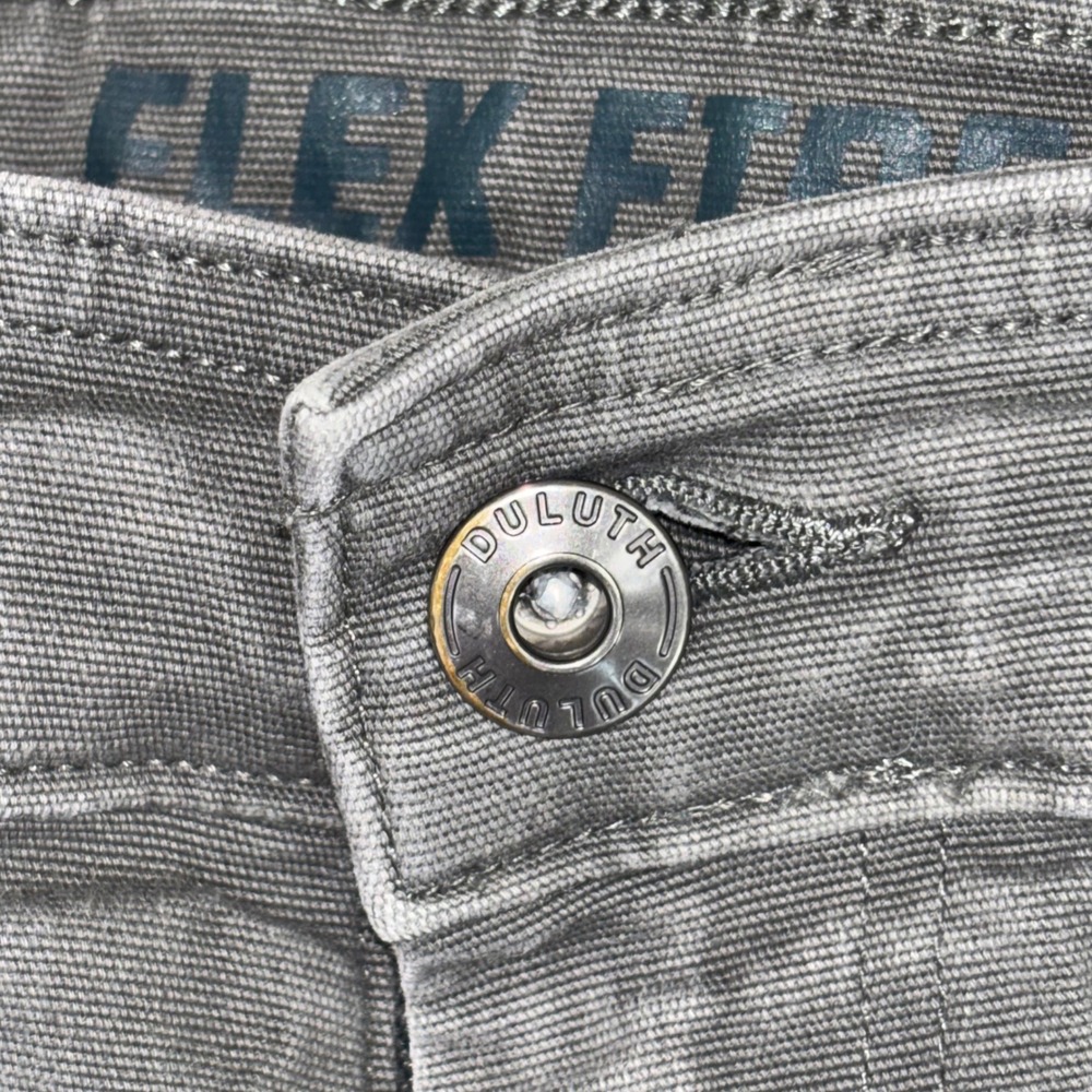 DULUTH TRADING CO Flex Fire Hose Pants Mens Cargo Work Pants Grey Utility 36X32 - Picture 9 of 16